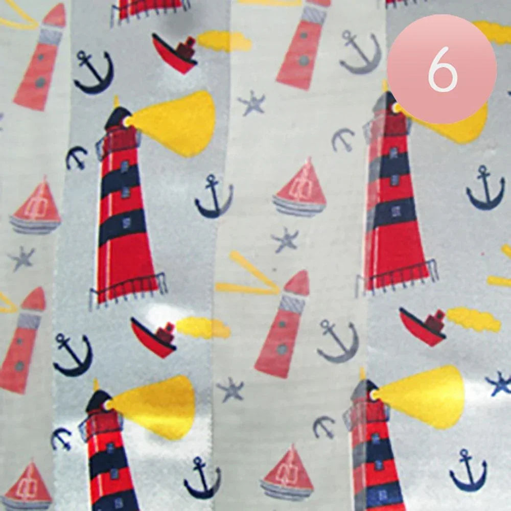 Silver 6PCS - Lighthouse Anchor Pattern Printed Scarf - Jewelry Store by Erik Rayo