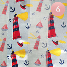 Load image into Gallery viewer, Silver 6PCS - Lighthouse Anchor Pattern Printed Scarf
