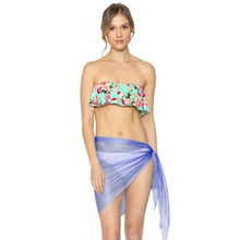 Load image into Gallery viewer, Blue Mesh Net Triangular Sarong / Scarf
