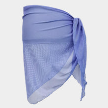 Load image into Gallery viewer, Blue Mesh Net Triangular Sarong / Scarf
