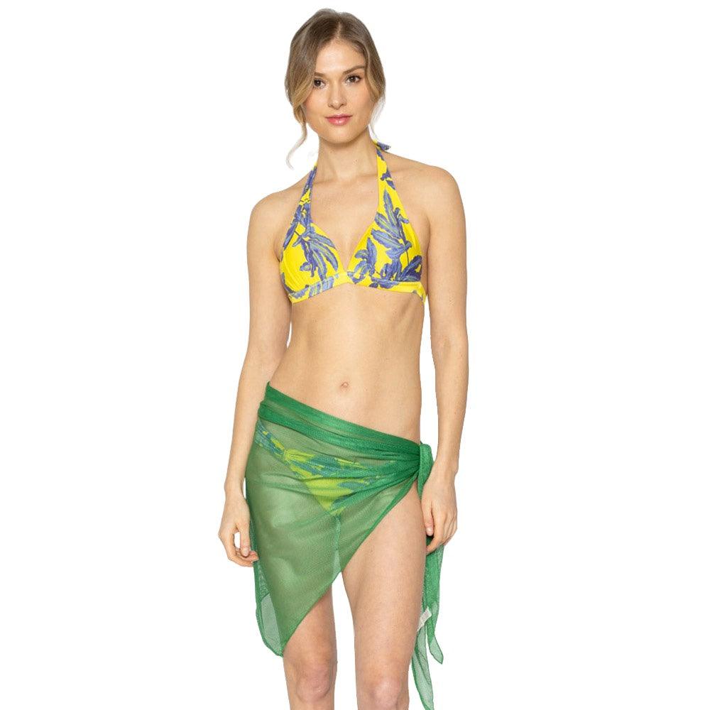 Green Mesh Net Triangular Sarong / Scarf