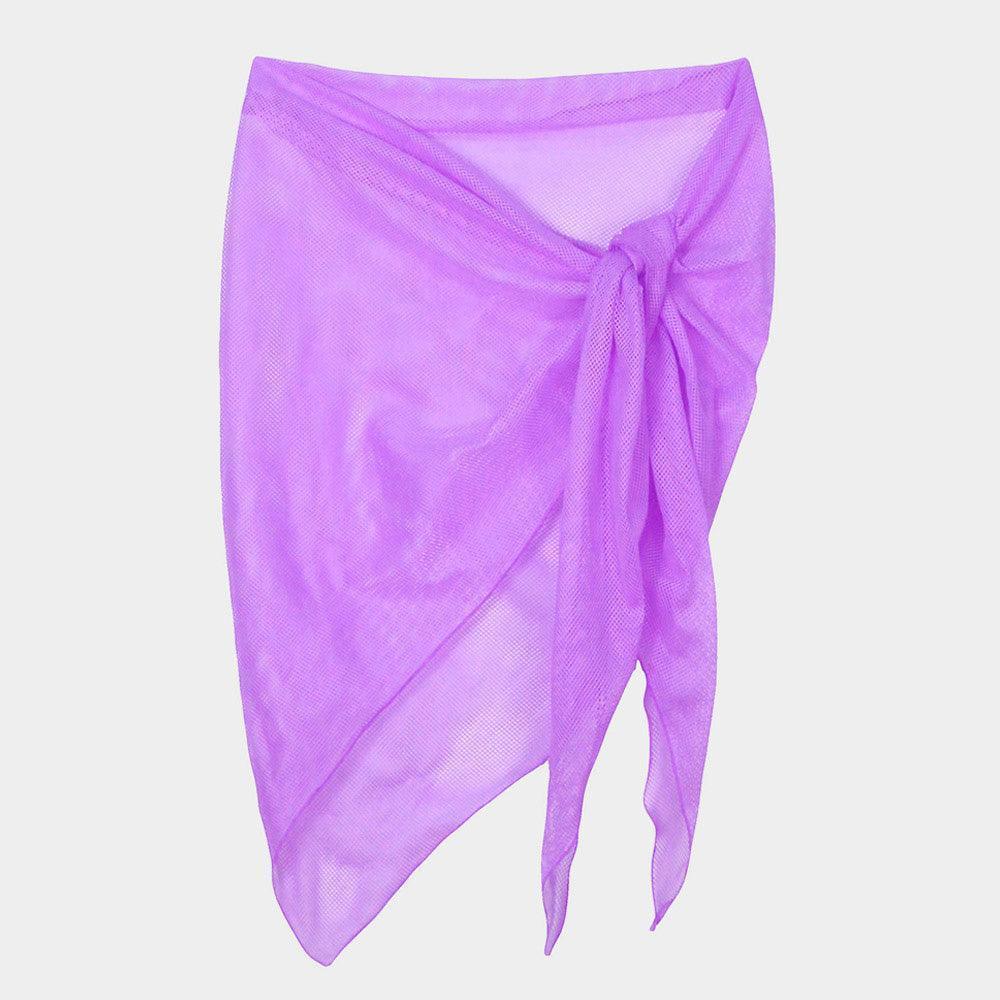 Purple Mesh Net Triangular Sarong / Scarf - Jewelry Store by Erik Rayo