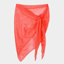 Load image into Gallery viewer, Red Mesh Net Triangular Sarong / Scarf
