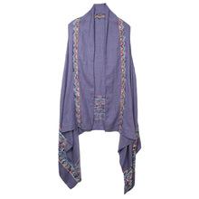 Load image into Gallery viewer, Blue Aztec Pattern Embroidered Vest
