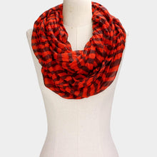 Load image into Gallery viewer, Orange Striped Infinity Scarf
