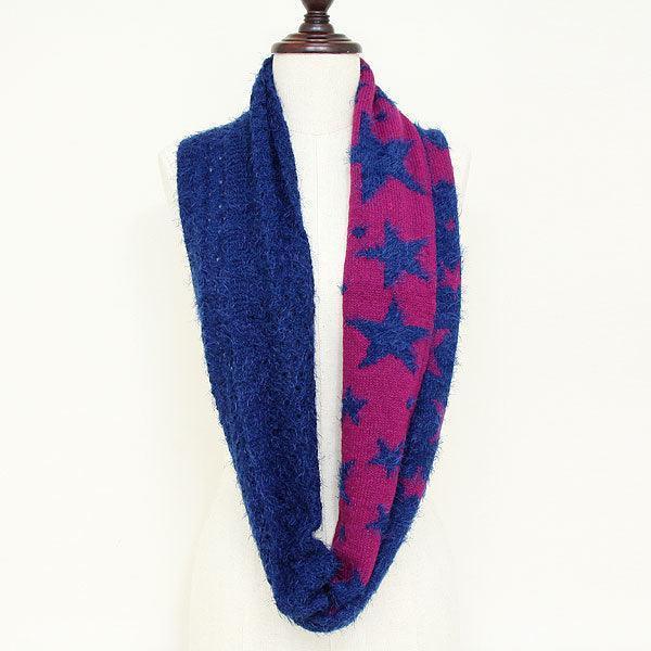 Purple Ruffled Star Acrylic Infinity Scarf - Jewelry Store by Erik Rayo