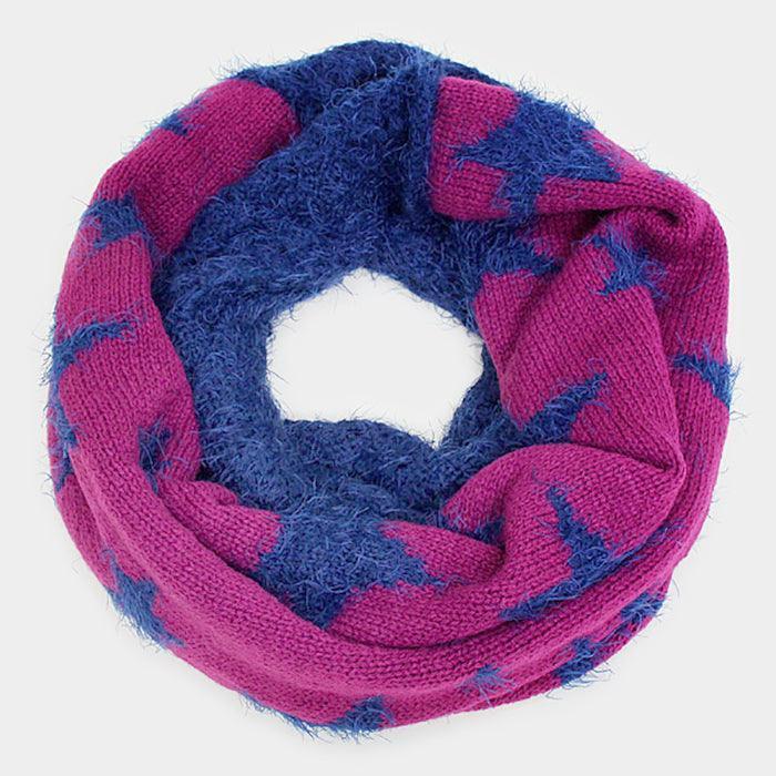 Purple Ruffled Star Acrylic Infinity Scarf - Jewelry Store by Erik Rayo