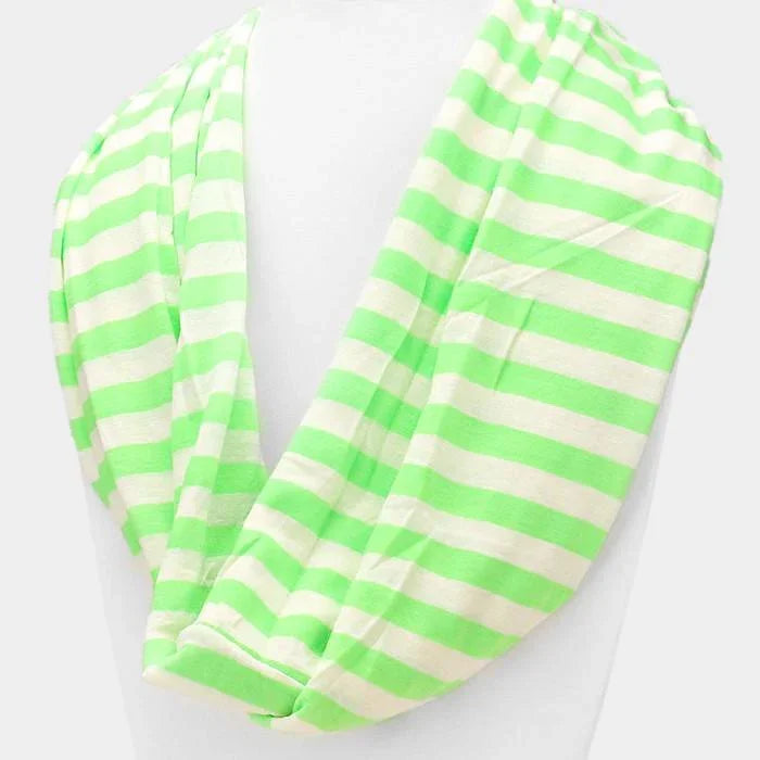 White Stripe infinity scarf - Jewelry Store by Erik Rayo