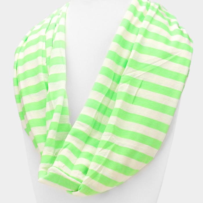 White Stripe infinity scarf