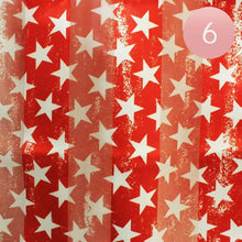 Load image into Gallery viewer, Red 6PCS - Silk Feel Satin Striped Star Pattern Printed Scarves
