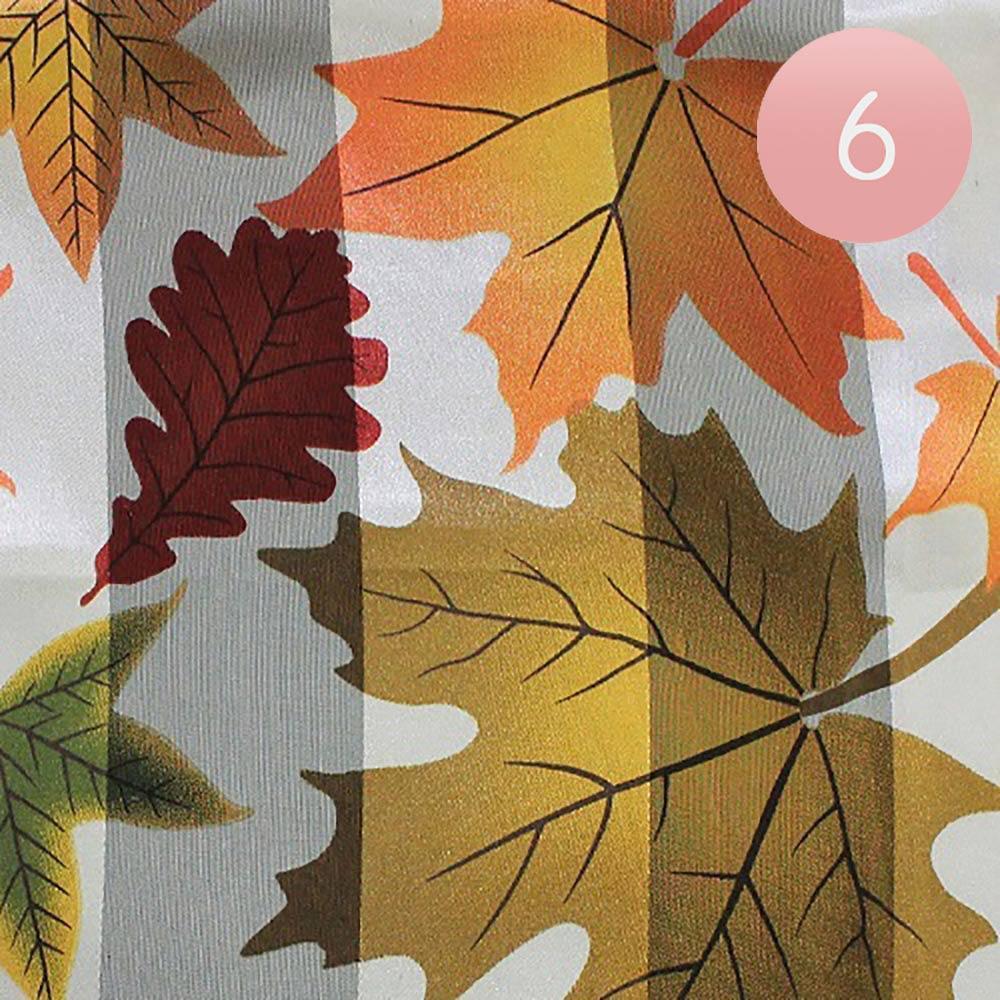 Ivory 6PCS -Large Fall Leave Pattern Print Scarf - Jewelry Store by Erik Rayo