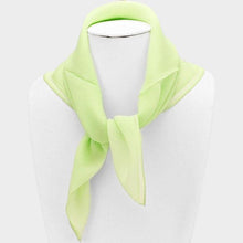 Load image into Gallery viewer, Green Silk square scarf
