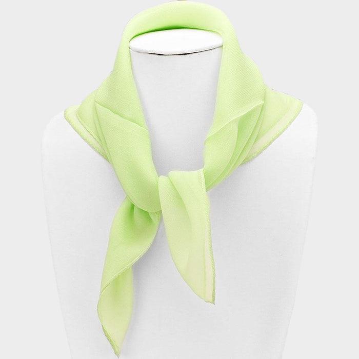 Green Silk square scarf