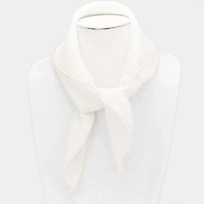 White Silk square scarf - Jewelry Store by Erik Rayo