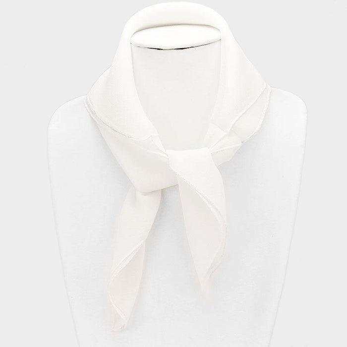 White Silk square scarf