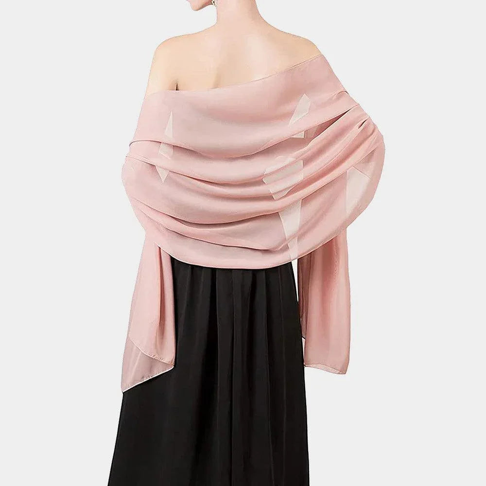 Pink Lightweight Chiffon Shawl Scarf Wrap - Jewelry Store by Erik Rayo
