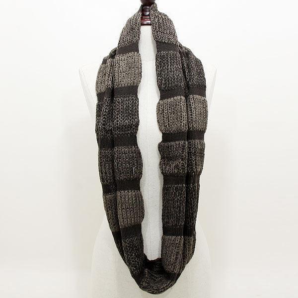 Brown Striped Acrylic Infinity Scarf - Jewelry Store by Erik Rayo