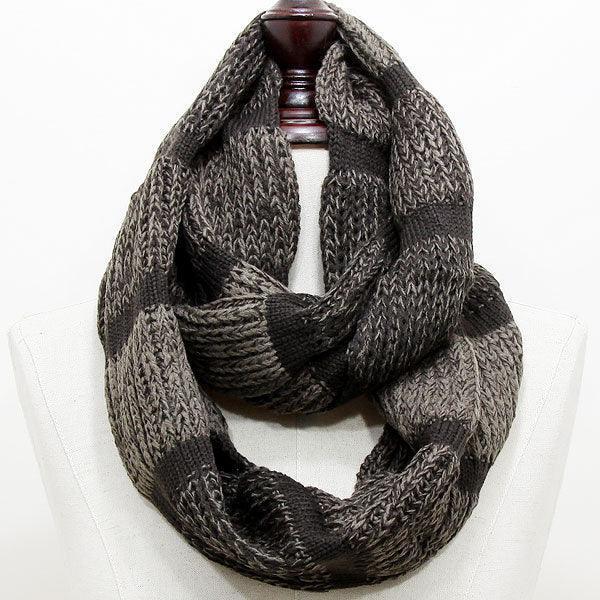 Brown Striped Acrylic Infinity Scarf - Jewelry Store by Erik Rayo