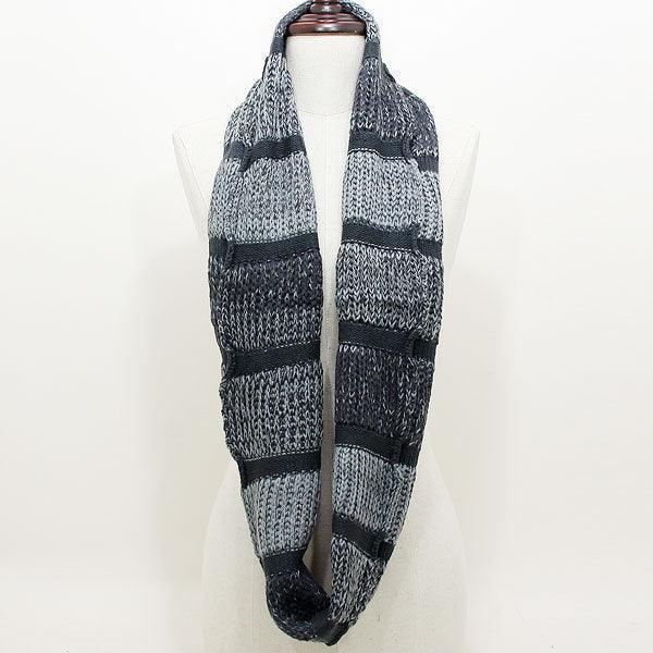 Gray Striped Acrylic Infinity Scarf - Jewelry Store by Erik Rayo