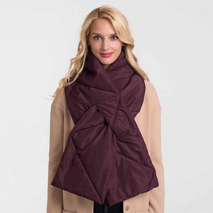 Burgundy Padding Oblong Pull Through Scarf - Jewelry Store by Erik Rayo
