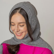 Load image into Gallery viewer, Gray Solid Color Snood Hat
