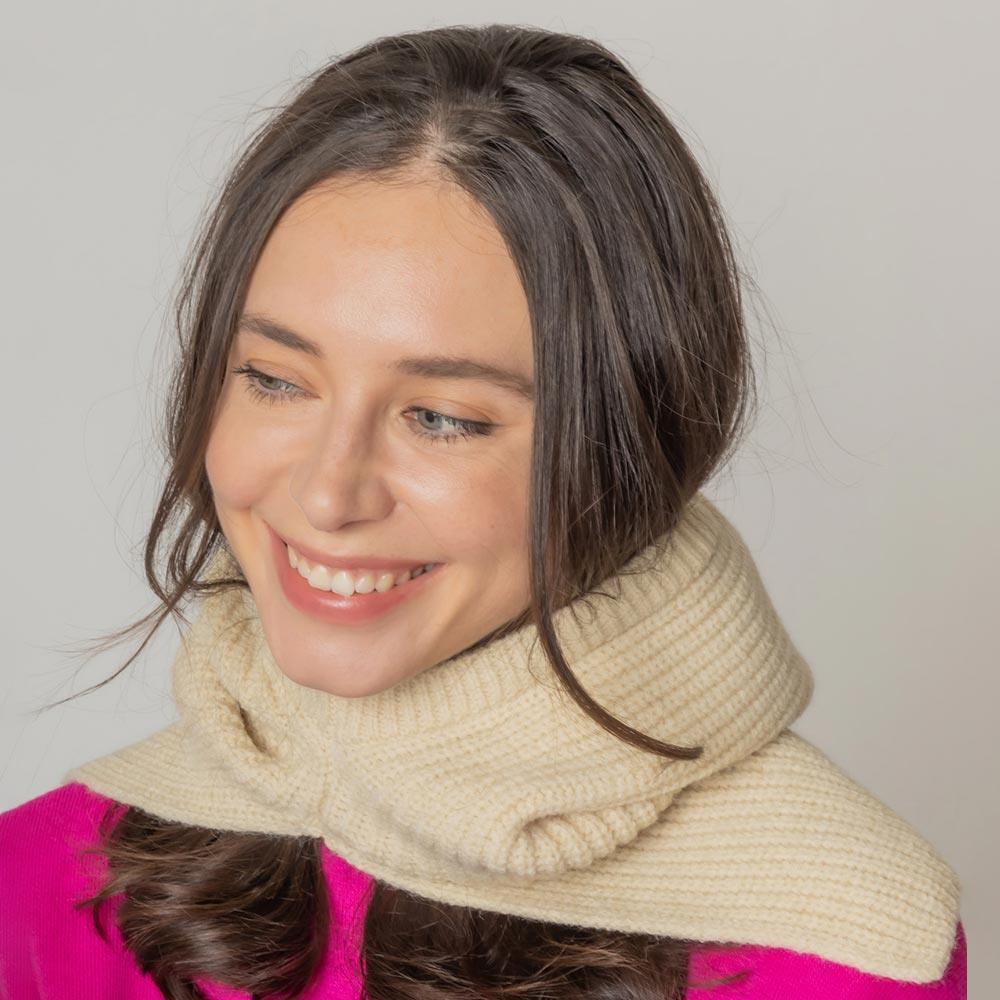 Taupe Solid Color Snood Hat - Jewelry Store by Erik Rayo