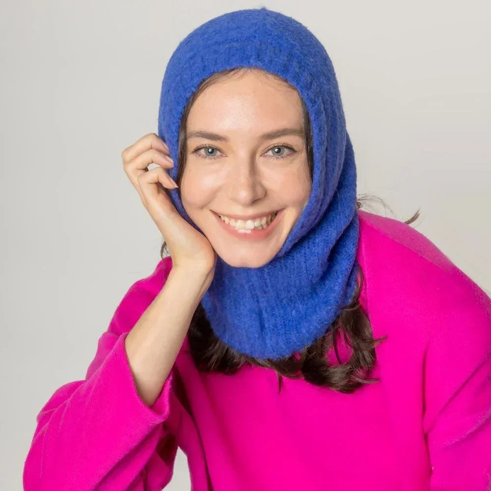 Blue Solid Snood Hat - Jewelry Store by Erik Rayo