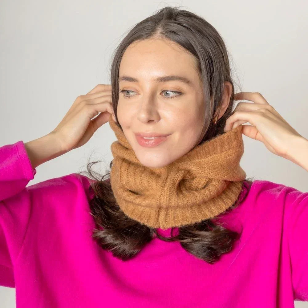 Camel Solid Snood Hat - Jewelry Store by Erik Rayo