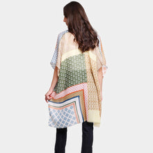 Load image into Gallery viewer, Multi Patterned Cover Up Kimono Poncho
