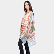 Load image into Gallery viewer, Multi Patterned Cover Up Kimono Poncho
