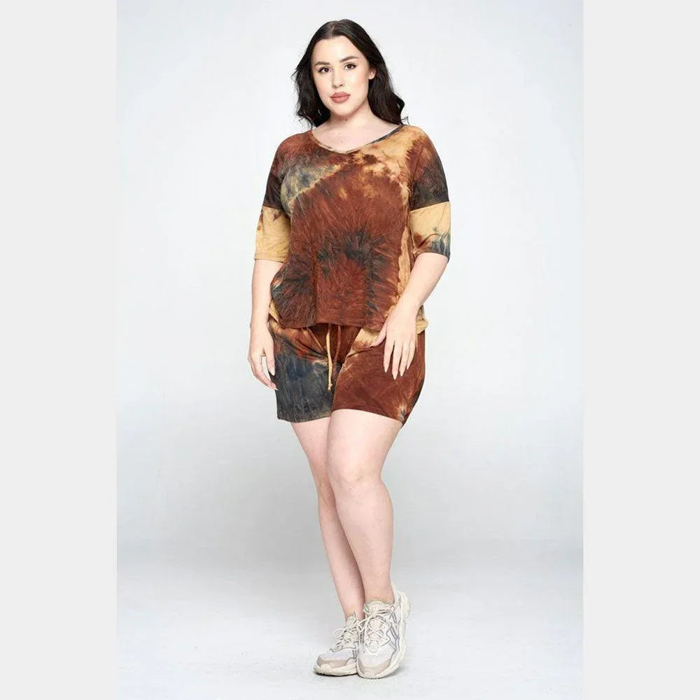 Charcoal Tie Dye Print Dropped Shoulder T-Shirts - Jewelry Store by Erik Rayo