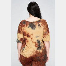 Load image into Gallery viewer, Charcoal Tie Dye Print Dropped Shoulder T-Shirts
