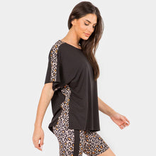 Load image into Gallery viewer, Camel Leopard Patterned Loungewear Top
