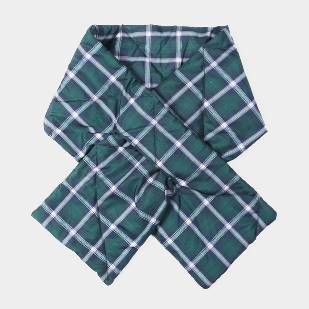 Green Plaid Check Puffy Scarf - Jewelry Store by Erik Rayo