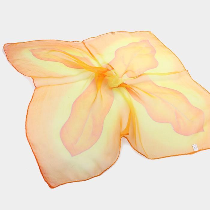 Orange Ombre square silk scarf - Jewelry Store by Erik Rayo