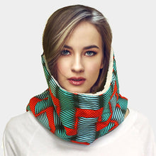 Load image into Gallery viewer, Colorful Pattern Soft Sherpa Infinity Scarf
