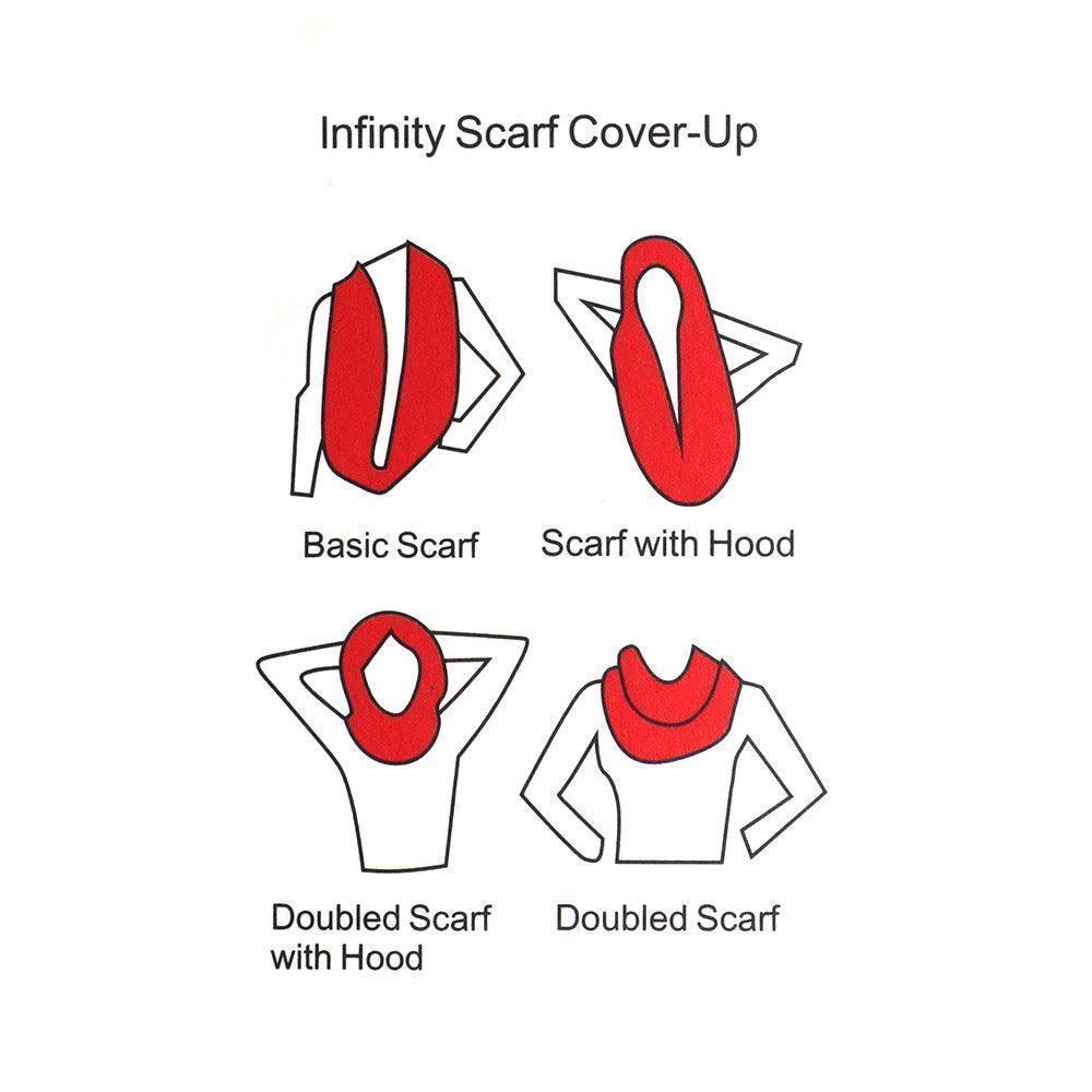 Brown Colorful Pattern Soft Sherpa Infinity Scarf - Jewelry Store by Erik Rayo