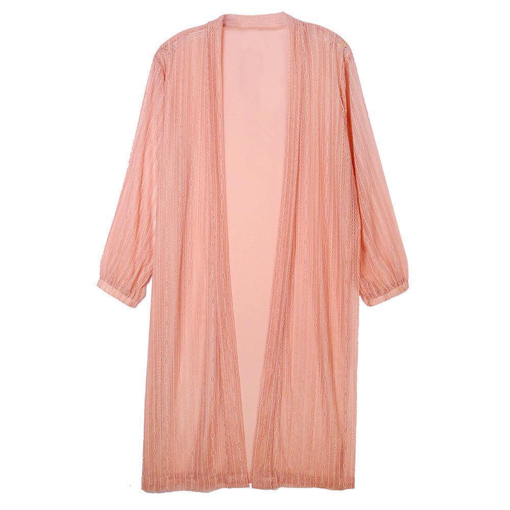 Pink Laced Long Sleeve Poncho - Jewelry Store by Erik Rayo