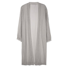 Load image into Gallery viewer, Gray Laced Long Sleeve Poncho
