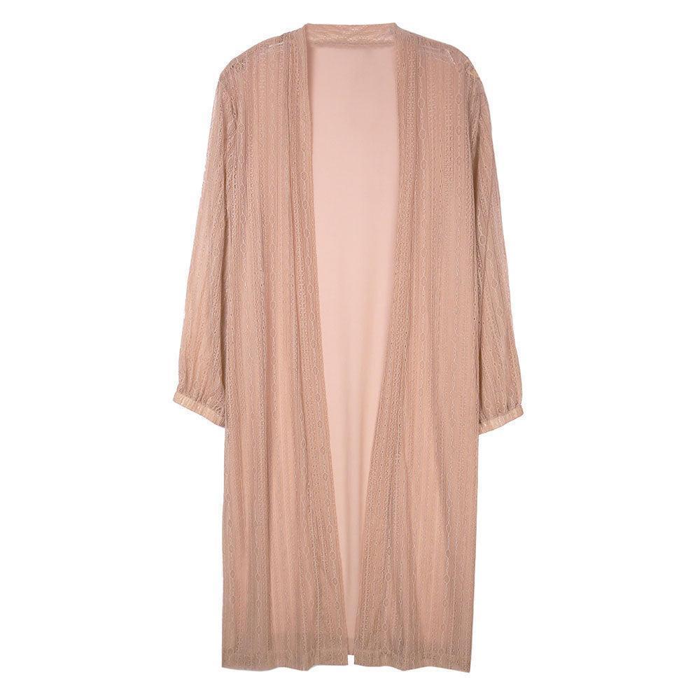 Taupe Laced Long Sleeve Poncho - Jewelry Store by Erik Rayo