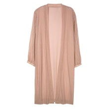 Load image into Gallery viewer, Taupe Laced Long Sleeve Poncho
