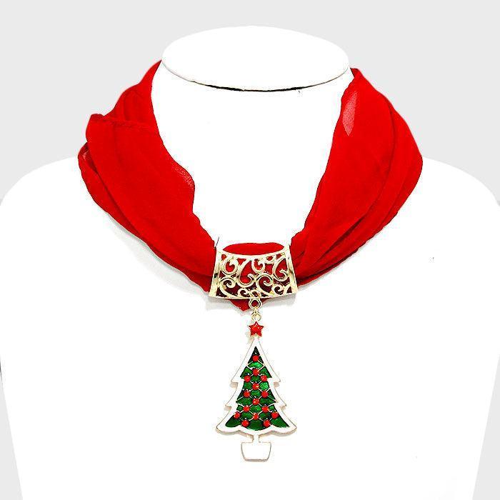Gold Christmas Tree Scarf Ring - Jewelry Store by Erik Rayo