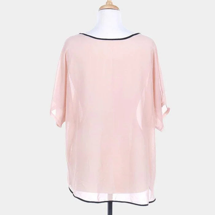 Peach Solid Cover Up Poncho - Jewelry Store by Erik Rayo