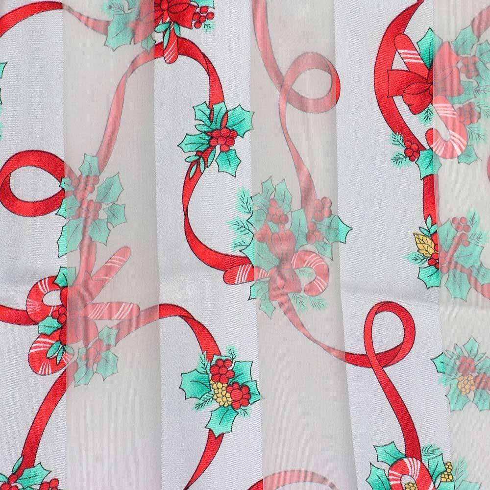 Silver 6PCS - Silk Feel Christmas Pattern Print scarf - Jewelry Store by Erik Rayo