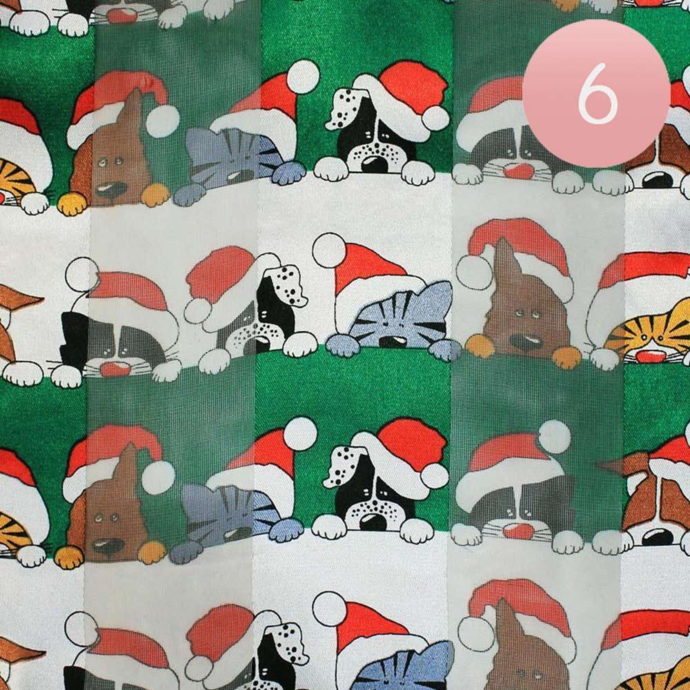 Green 6PCS - Silk Feel Satin Striped Christmas Cute Animal Pattern Print scarf - Jewelry Store by Erik Rayo