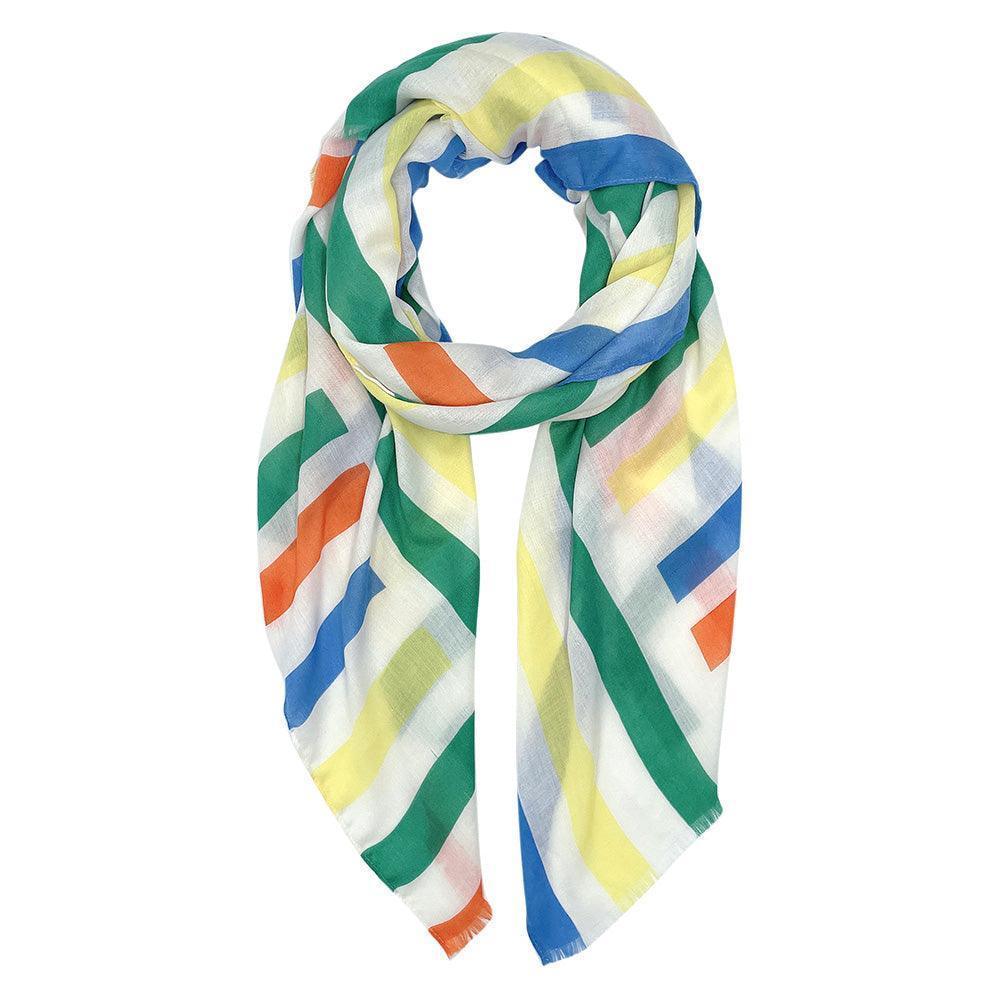 Orange Abstract Printed Oblong Scarf - Jewelry Store by Erik Rayo