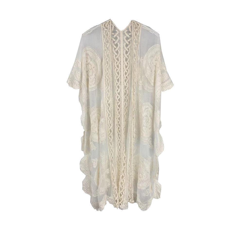 Ivory Lace Kimono Poncho - Jewelry Store by Erik Rayo