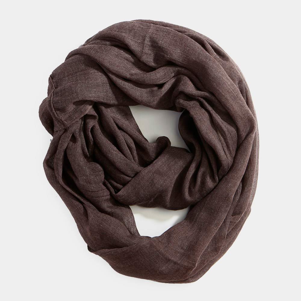 Chocolate Infinity Cotton Scarf