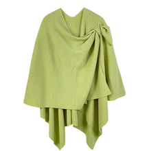 Load image into Gallery viewer, Lime Shoulder Strap Solid Ruana Poncho
