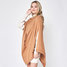 Load image into Gallery viewer, Camel Solid Scarf Poncho
